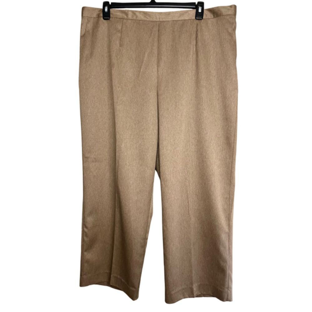 Alfred Dunner NWT Toasted Brown Classic Fit Pants Womens Plus Size 24W Short